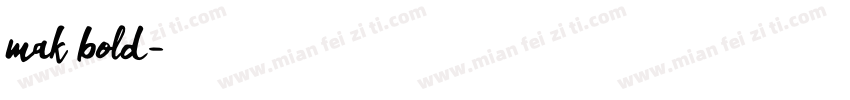 mak bold字体转换